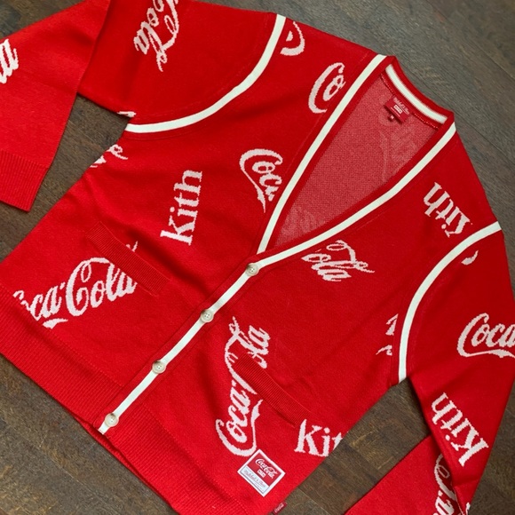 🔥HOST PICK🔥 NWT Kith x Coca- Cola x Mitchell & Ness sweater - Picture 14 of 15